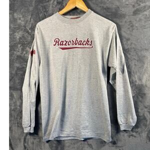 NOS NWT VTG 90s Houndstooth Clothing Arkansas Razorbacks Long Sleeve T-Shirt MED